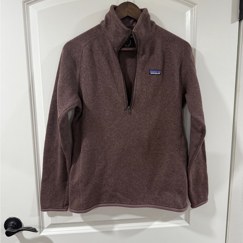 Patagonia Better Sweater Women’s Medium 1/4 Zip Fleece Pullover Brown - Picture 8 of 9